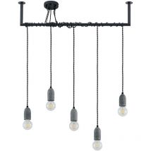 Lindby - Lámpara colgante 'Doravio' en Negro de Metal