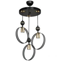 Tezeta - Lámpara colgante Esin con tres portalámparas redondos MDL4423