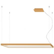 Greenice - Sollux Lighting Tuula Luz de techo colgante rectangular led integrada, oro, 4000K, 8096lm