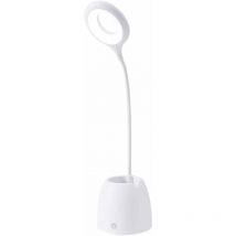 Bel Air Home - Lámpara De Escritorio Serie speaker, Blanco, Luz Led 5W, Táctil 6500K, 3 Intensidades de Luz, Altavoz Incorporado, Conexión Vía