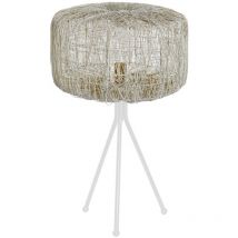 Dkd Home Decor - Lámpara de mesa metal blanco 220 v 50 w 33 x 33 x 50 cm