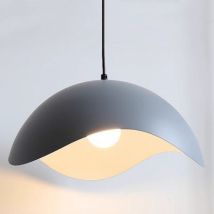 Wottes - Lámpara de Techo Vintage Industrial Lámpara Colgante Ajustable Iluminación Araña Metal Gris Ø30CM