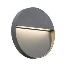 Lámpara de pared / guía LED redonda Knightsbridge - Gris, 230V IP44 4W