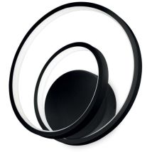 Ideal Lux - Lámpara de pared led integrada en forma de remolino decorativa led negra, 3000K