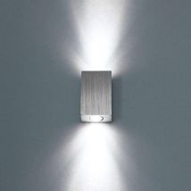 Stoex - Lámpara De Pared Led Moderna 2W Apliques De Pared Cubo Apliques De Pared Aluminio Para Sala De Estar Dormitorio Pasillo Blanco Frío