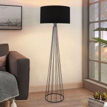 Lux.pro - Lámpara de pie Neath 1xE27 20 w metal tela 21 x ø 38 cm negro / antracita [ ]