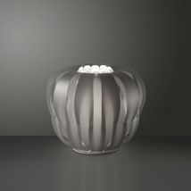 Lámpara de pie plateada de metal blanco 60 x 55h