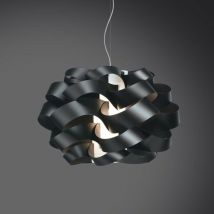 Linea Zero - Lámpara de suspensión una luz nube Negro diámetro 28x h18 cm