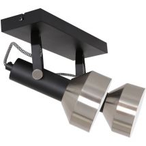 Mexlite - foco - Acier - negro - metal - foco de superficie - E27