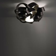 Linea Zero - Una luz cloud Plafón Negro diámetro 50x h24 cm