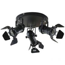 Lindby - Lámpara de techo 'Tilen' en Negro Metal