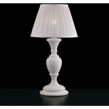Bonetti Illumina - Lámpara grande en madera y pulpa de madera raída blanca 57 cm