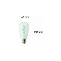 F-bright - Bombilla led E27 filamento rizado (4W) Rojo
