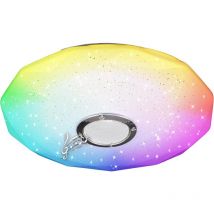 Bel Air Home - lámpara Plafón Serie triton, 33 cm de diámetro, Luz Led 18W, rgb y Altavoz, Control por Mando a Distancia y App ilink