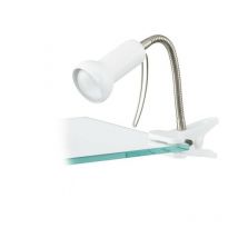 Eglo - Lámpara de sobremesa con brazo articulado y pinza, en color blanco, de la marca Fabio .
