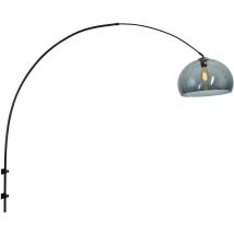 Steinhauer - Sienna Sparkled Light Lámpara De Techo Colgante Cilíndrica Negro Mate, Pantalla De Cristal Ahumado