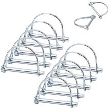 10 Pièces Axe de Verrouillage, Goupille Clip 8mm, Goupille de Verrouillage, Goupille de Verrouillage Forme d, Goupille Agricole, pour piste de ferme