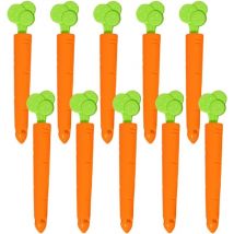 10 pièces clips de scellage alimentaire en forme de carotte, clips de fermeture de clip alimentaire en plastique, clips de scellage alimentaire