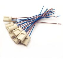 10 Pièces G9 Support de Lampe Culot Céramique avec Câble 150 mm 250V G9 Base de Douille D'ampoule Connecteur en Céramique pour Ampoules Halogènes led
