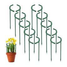 10 Sets Pflanzenstecker, Runder Pflanzenstecker, Wiederverwendbarer Pflanzenstecker für den Innenbereich, Grüner Pflanzenstecker, Geeignet für Rosen,