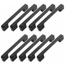 10pcs Poignée Meuble Entraxe 160mm-Poignée Porte Cuisine Noire Poignee Barre Meuble Poignee De Cuisine Noire 160mm - Lntyq