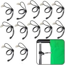 Lntyq 12 Pièces Pinces à Toile de Fond, Pince de Serrage Backdrop Clamp Clip, Pinces à Ressort avec Cordon Élastique, pour Studio Photo Vidéo Toiles