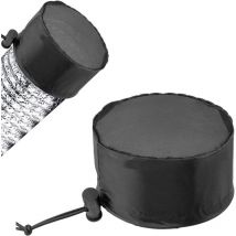 Lntyq - 15,2x7,8 cm Filtre de Couverture d'Aération, Lot de 2 Housses d'Aération pour Tente de Culture avec Bande Élastique et Boucle Fixe, Écran en