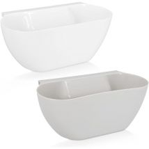 2 x Sammelbecher für Küchenabfälle – 3,8 l Sammelbehälter für die Arbeitsplatte – hängender Behälter 28 x 14 x 11 cm - Lntyq