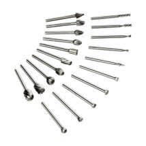 20 Pcs Fraises Rotatives,Jeu de Fraises en Carbure,HSS Burrs Rotatives Embouts Compatible avec Dremel,Tige Outil Rotatif Pour Meuleuse Travail du