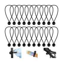 20 Stück Bungee-Spanner, 150 mm flexibles Bungee-Spannseil, Kugel-Bungee-Spanner, langlebige Bungee-Schnüre, für Banner, Planen, Camping, Zelte