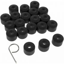 20pcs pour vw Golf Cache Boulon Jantes Voiture Ecrou de Roue Bouchon Noir - Lntyq