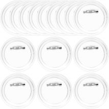 24 badges en acrylique avec épingle de sécurité, badges de bouton, pièces de bouton, badges ronds, badges pour bricolage, artisanat, photo de 44 mm