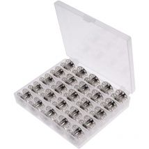 25 Bobine en métal avec étui pour machine à coudre domestique standard Brother Singer Bernina Elna Babylock Kenmore Juki - Lntyq