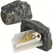 2er Set Schlüsselbox Aus Stein, Geheimversteck Für Garten Und Außenbereich, Diskrete Und Wasserdichte Aufbewahrungsbox Für Schlüssel - Lntyq