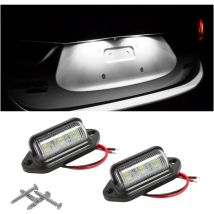 2PCS led Plaque D'immatriculation Lumière, Immatriculation Étanche 6LED Feux Arrière Lampe De Plaque D'immatriculation, Pour Camion Camionnette