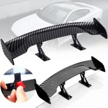 2pcs Mini Aileron Voiture, Spoiler d'Aile Arrière De Mini Voiture Noire Gm, Mini Spoiler De Voiture Universel sans Poinçon, Mini Aile Arrière De