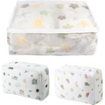 3 pcs Sacs de Rangement sous Le Lit Sac à Vêtements Pliable, Grande Boîte de Rangement pour vêtements, literie, couette, oreiller - Lntyq