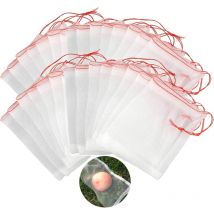 30 Pièces Sac de Protection Fruits,Sac de Protection de Raisin Sac Insectes Nylon Sac Organza avec Cordon Sac de Protection Des Raisins Sac en Filet