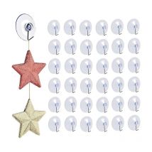 36 Pcs Crochet Ventouse, Amovible Transparent Ventouse Crochet, Crochet Ventouse Salle de Bain Crochets à Ventouse, Transparent Ventouse Ventouse