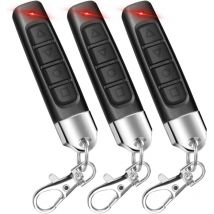 Lntyq - 3Pcs Telecommande Portail 433MHz, Télécommande Porte de Garage Sans Fil, Duplicateur Porte de Garage Portable Jusqu'à 50 m de distance,
