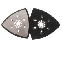 4 pièces patin ponceuse triangulaire, plateau ponceuse triangulaire, accessoire outil multifonction, patin ponceuse triangulaire, patin ponceuse