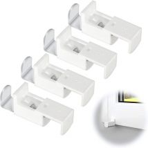 Lntyq 4 Pièces Supports de Serrage Plissés de Rechange Stores Térieurs Reglable Fixation Store Venitien Sans Percage Support de Pince Accessoire pour