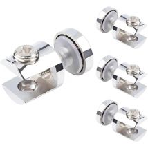 4 Stück Glasregalhalterungen, Glasklemmen, zylindrische Glasklemmhalterungen, verstellbare Glashalterung für 5–10 mm Glas - Lntyq