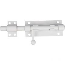 5 Pouces Verrou Porte Interieure Loquet Porte, Blanc Verrou Porte Exterieur Targette de Porte Exterieur, Acier Inoxydable Verrou Porte Coulissante,