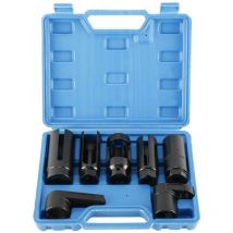 Lntyq - 7pcs Douille Sonde Lambda, 22 mm Clé Sonde Lambda, Clé à Douille Demonte Sonde Lambda, Jeu Cle Outils Sonde Lambda pour Voiture