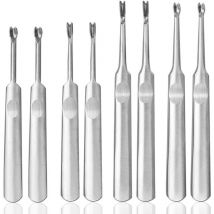 Lntyq - 8pcs Kit Outils de Couture en Cuir diy Cuir Kit Outils en Acier Inoxydable Outils Travail du Cuir pour diy Artisanat Rainurer l'Artisanat en