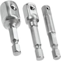 Adaptateur universel pour clé à douille hexagonale carrée 3 pièces 1/2', 1/4', 3/8', clé multifonction, pour perceuse et visseuse sans fil,