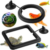 Lntyq Anneau de nourriture pour poissons, 2 pièces, distributeur de nourriture pour poissons, accessoires pour aquarium, distributeur de nourriture