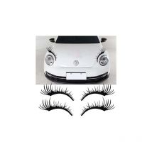 Autocollant de voiture pour cils noirs, autocollant de voiture, autocollant de cils décoratif pour voiture, autocollant de pare-chocs amovible pour