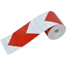 Autocollant Film Blanc Rouge, Bande Réfléchissante Auto-adhésives Avertissement Bande de Sécurité Bande Visibilité Nuit pour Voiture/Moto/Velo, 5300